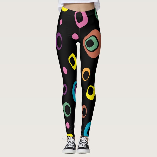 Rings Abstract Background Leggings (Front)