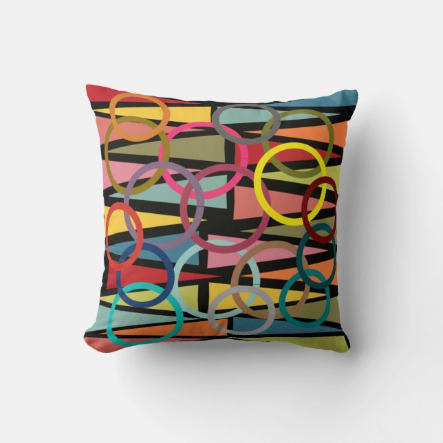 Rings and Triangles Cushion (Front)