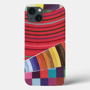 rings, circles, and checks mini collage iPhone 13 case