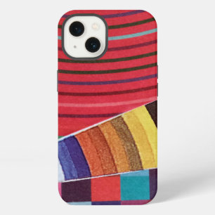 rings, circles, and checks mini collage iPhone 13 case
