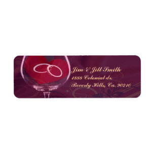 Rings In Wedding Wine Glass