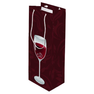 Rings in Wine Glass Wedding Gift Bag