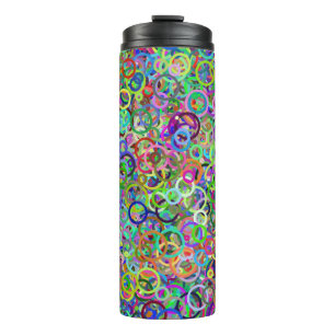 Rings of Colour Circle Graffiti Thermal Tumbler