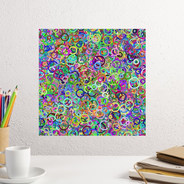 Rings of Colour- Graffiti Foil Prints (In Situ (Desk 2))