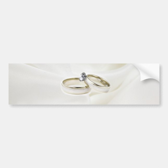 Rings on Satin Bumper Sticker (Front)