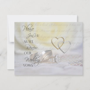 Rings Vow Renewal Invitation