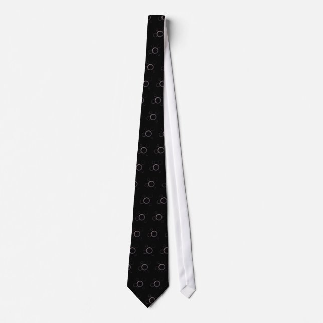 Rings Zazzle Tie, purple black Tie (Front)