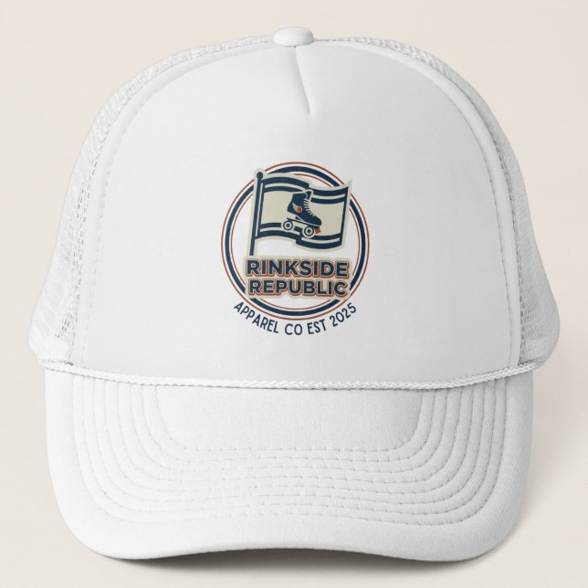 Rinkside Republic Logo Shirt Trucker Hat (Front)