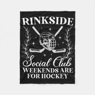 Rinkside Social Club Ice Hockey Mom Of A Hockey Pl Fleece Blanket