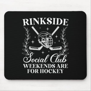 Rinkside Social Club Ice Hockey Mom Of A Hockey Pl Mouse Pad