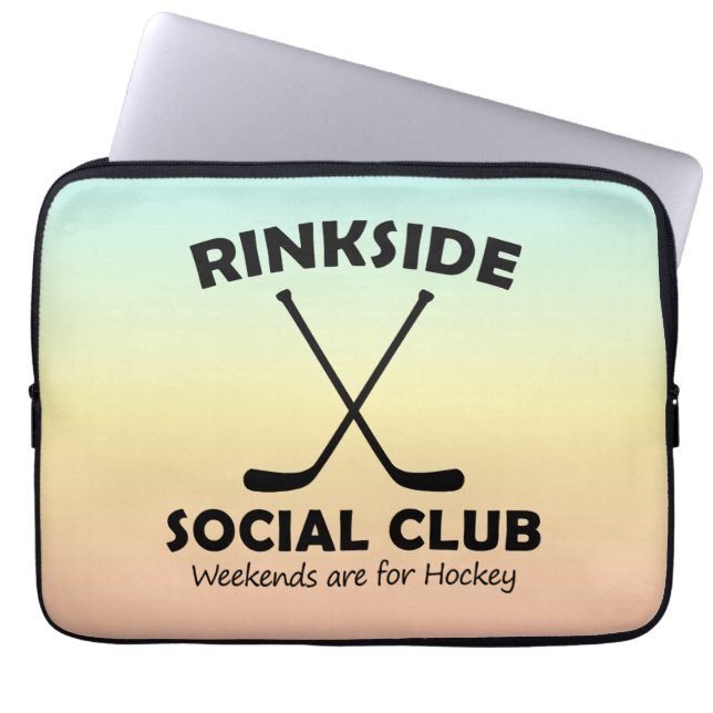Rinkside Social Club Mother's Day Gift Hockey Mum Laptop Sleeve (Front)
