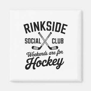 Rinkside Social Club Retro Ice Hockey Vibes Magnet