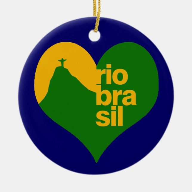 rio 2014 brasil ceramic tree decoration (Front)