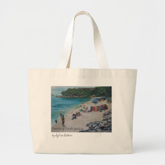 Rio Beach, Beaches of Rio de Janeiroby Sylvia L... Large Tote Bag