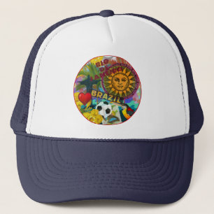 Rio Brazil Vintage Collage Colourful Trucker Hat