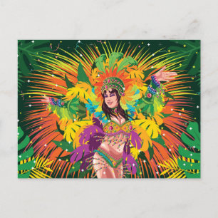 Rio Carnival Dancer Postcard
