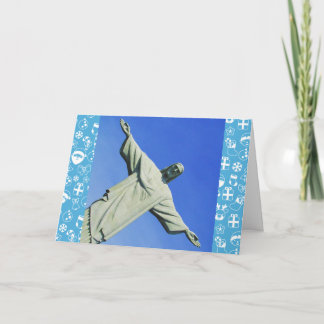 rio christmas blue holiday card