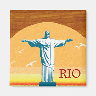 Rio . Corcovado . Jesus Christ the Redeemer Magnet