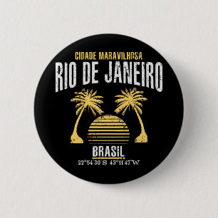 Rio de Janeiro 6 Cm Round Badge