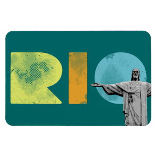 rio de janeiro and cristo redentor magnet