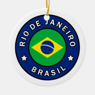 Rio de Janeiro Brasil Ceramic Tree Decoration