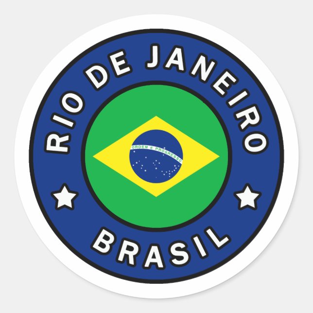 Rio de Janeiro Brasil Classic Round Sticker (Front)