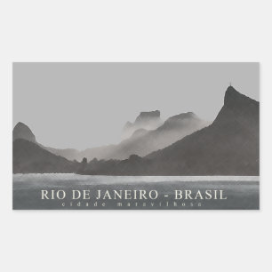 rio de janeiro, brasil rectangular sticker