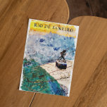 Rio de Janeiro Brasil Watercolor Art Postcard<br><div class="desc">Experience the breathtaking beauty of Rio de Janeiro from above. This vibrant watercolor illustration on a postcard captures the iconic cable cars and sweeping coastal views of Brazil’s "Cidade Maravilhosa" in a soft,  artistic style.</div>
