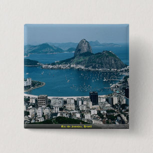 Rio de Janeiro, Brazil 15 Cm Square Badge