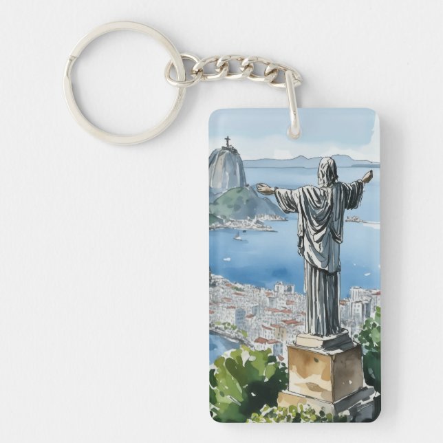 Rio de Janeiro Brazil Acrylic Keychain (Front)