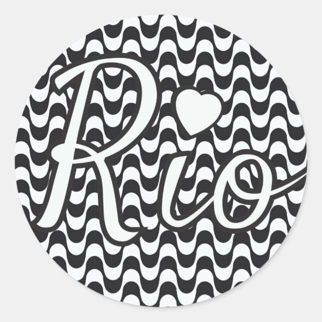 Rio de Janeiro Brazil Classic Round Sticker (Front)
