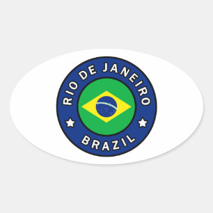 Rio de Janeiro Brazil Oval Sticker