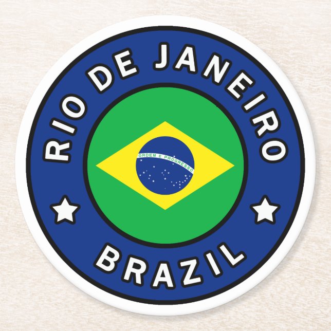 Rio de Janeiro Brazil Round Paper Coaster (Front)