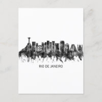 Rio de Janeiro Brazil Skyline BW