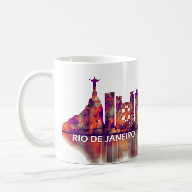 Rio de Janeiro Brazil Skyline Coffee Mug (Left)