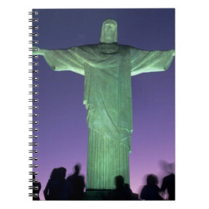 Rio de Janeiro, Brazil. the Christ Statue on Spiral Notebook