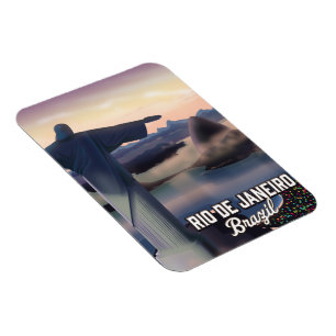Rio De Janeiro Brazil trave poster. Magnet