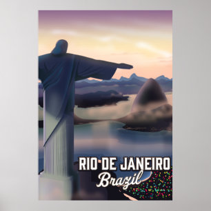 Rio De Janeiro Brazil trave poster. Poster