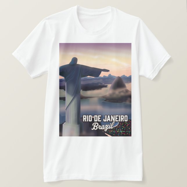 Rio De Janeiro Brazil trave poster. T-Shirt (Design Front)