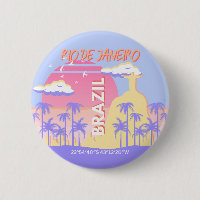Rio de Janeiro Brazil Travel Art Blue Poster