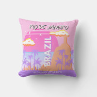 Rio de Janeiro Brazil Travel Art Pink Poster