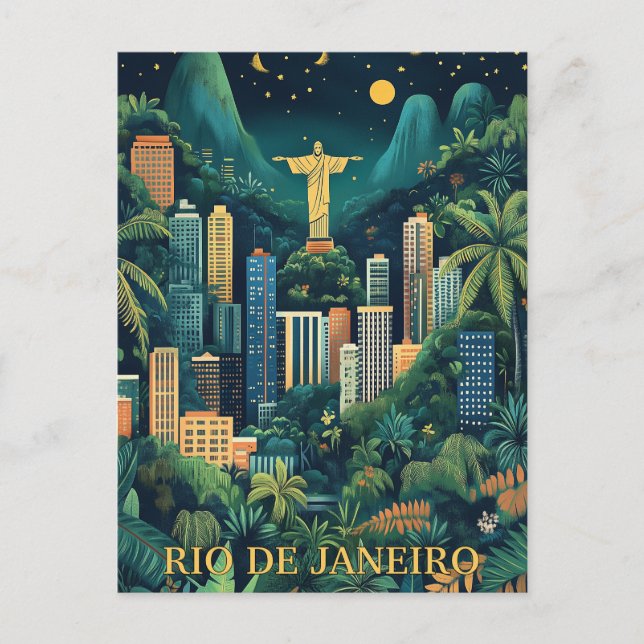 Rio de Janeiro Brazil Travel Postcard (Front)