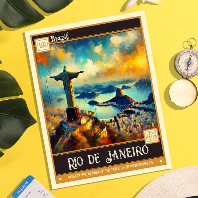 Rio de Janeiro, Brazil | Vintage Painting Postcard (Creator Uploaded)