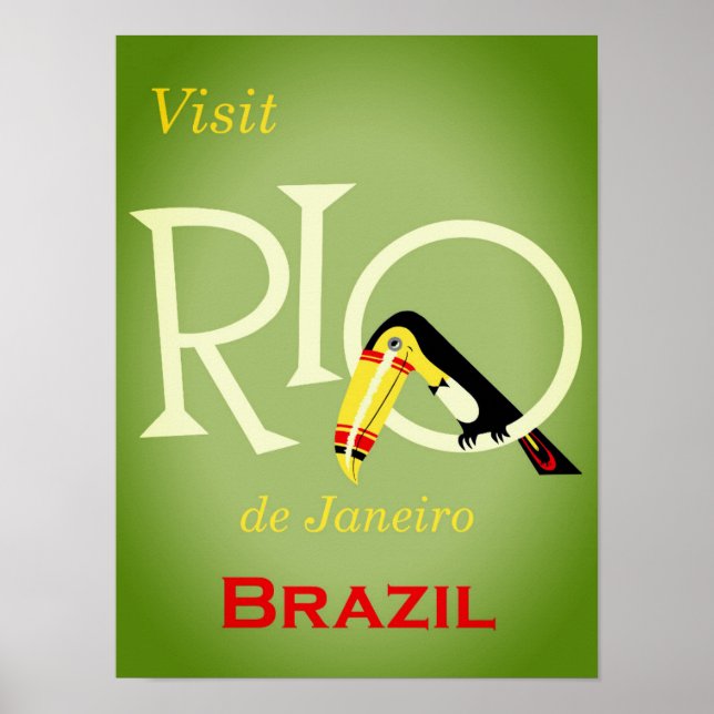 Rio de Janeiro Brazil Vintage Poster (Front)