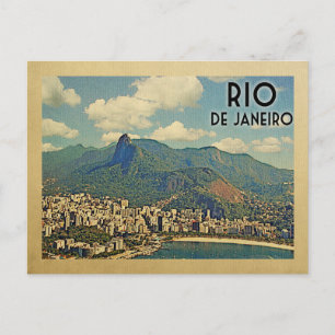 Rio De Janeiro Brazil Vintage Travel Postcard