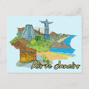 Rio de Janeiro, Brazil World Famous City Postcard