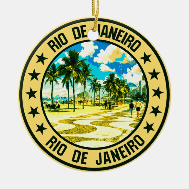 Rio de Janeiro                                     Ceramic Tree Decoration (Front)