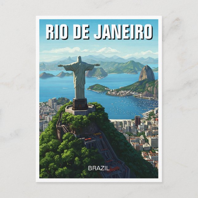 Rio de Janeiro Christ the Redeemer Postcard (Front)