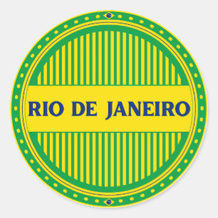 Rio de Janeiro City Pride – Brazilian Identity Classic Round Sticker