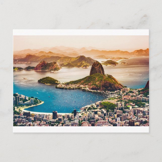 Rio De Janeiro Cityscape View Postcard (Front)